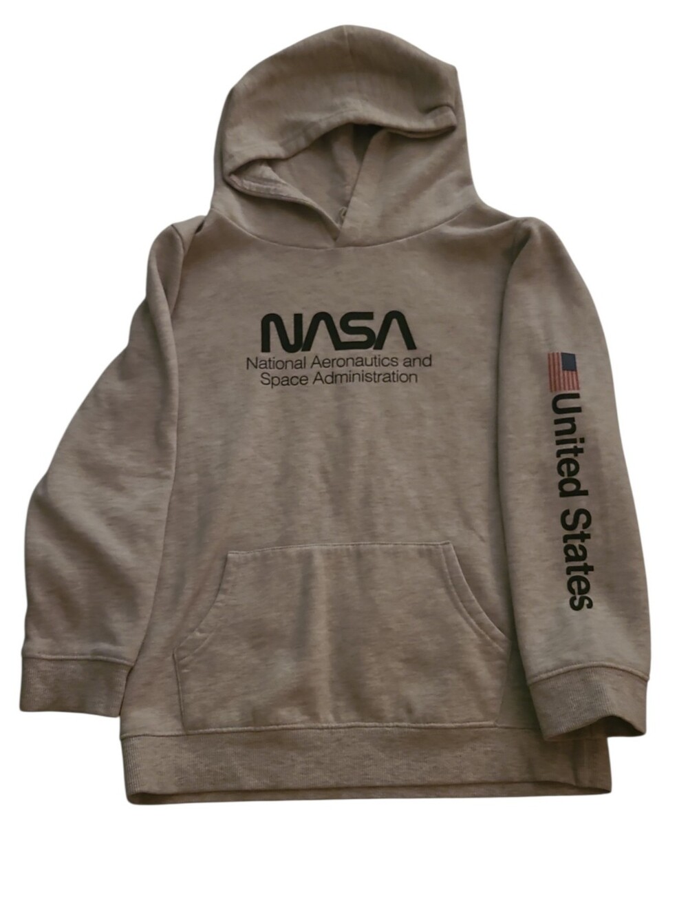 NASA Space Kids Hoodie Sweatshirt in Light Gray Sz 11 - 12